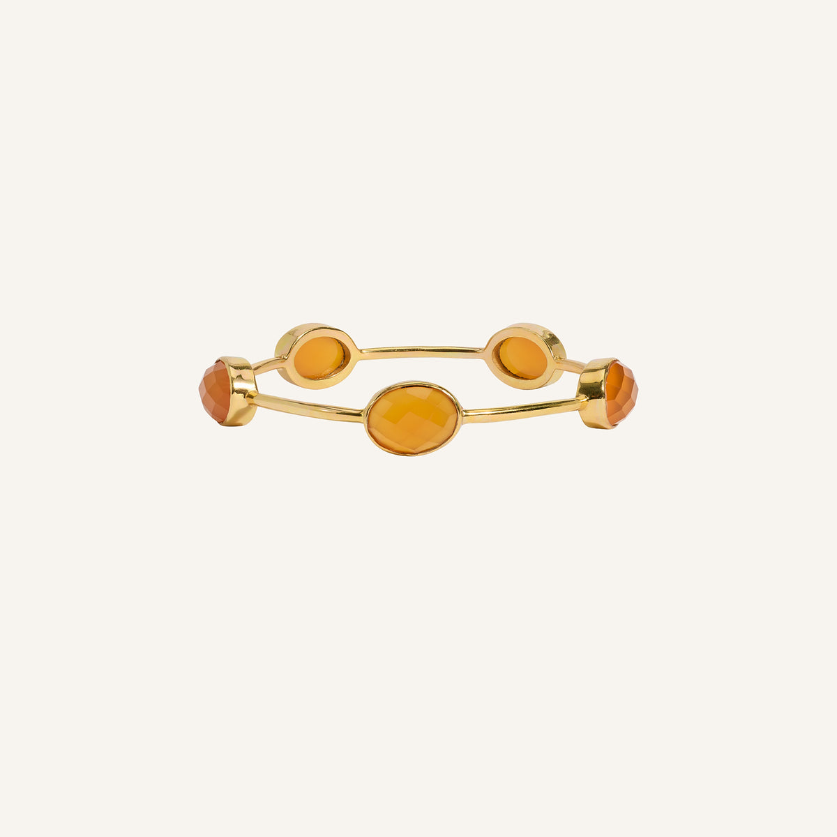 Bracelet jonc doré Cornaline - Gisella