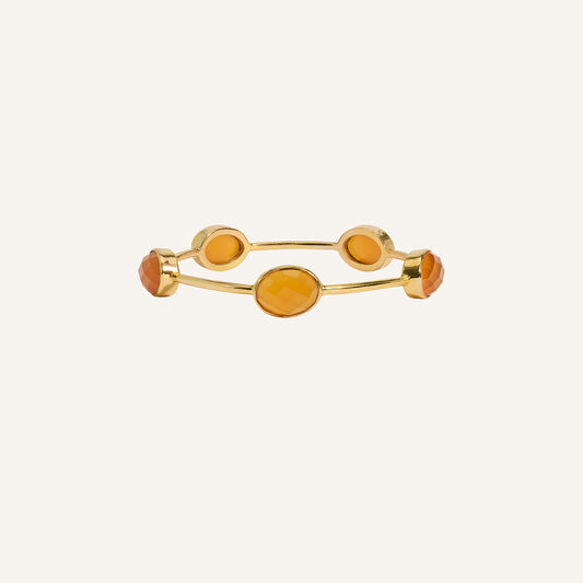 Bracelet jonc doré Cornaline - Gisella