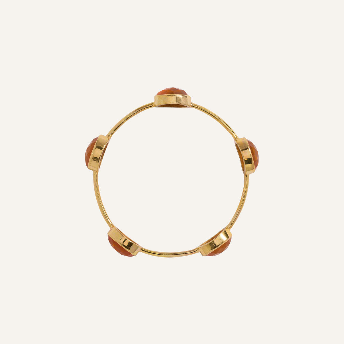 Bracelet jonc doré Cornaline - Gisella