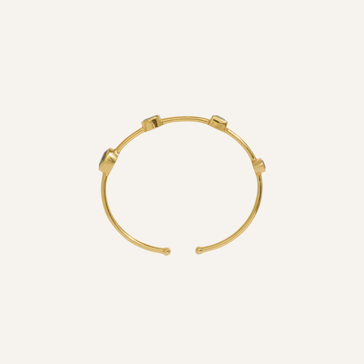 Bracelet jonc souple et ouvert en Citrine/Topaze/Prasiolite - Punky