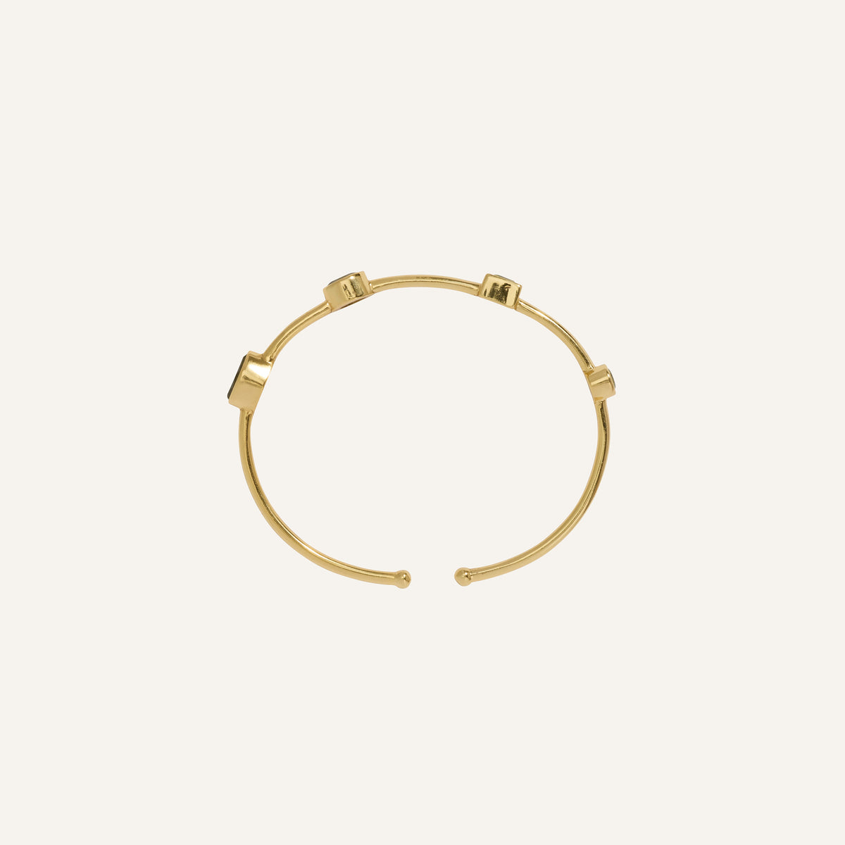 Bracelet jonc souple et ouvert en Péridot - Punky