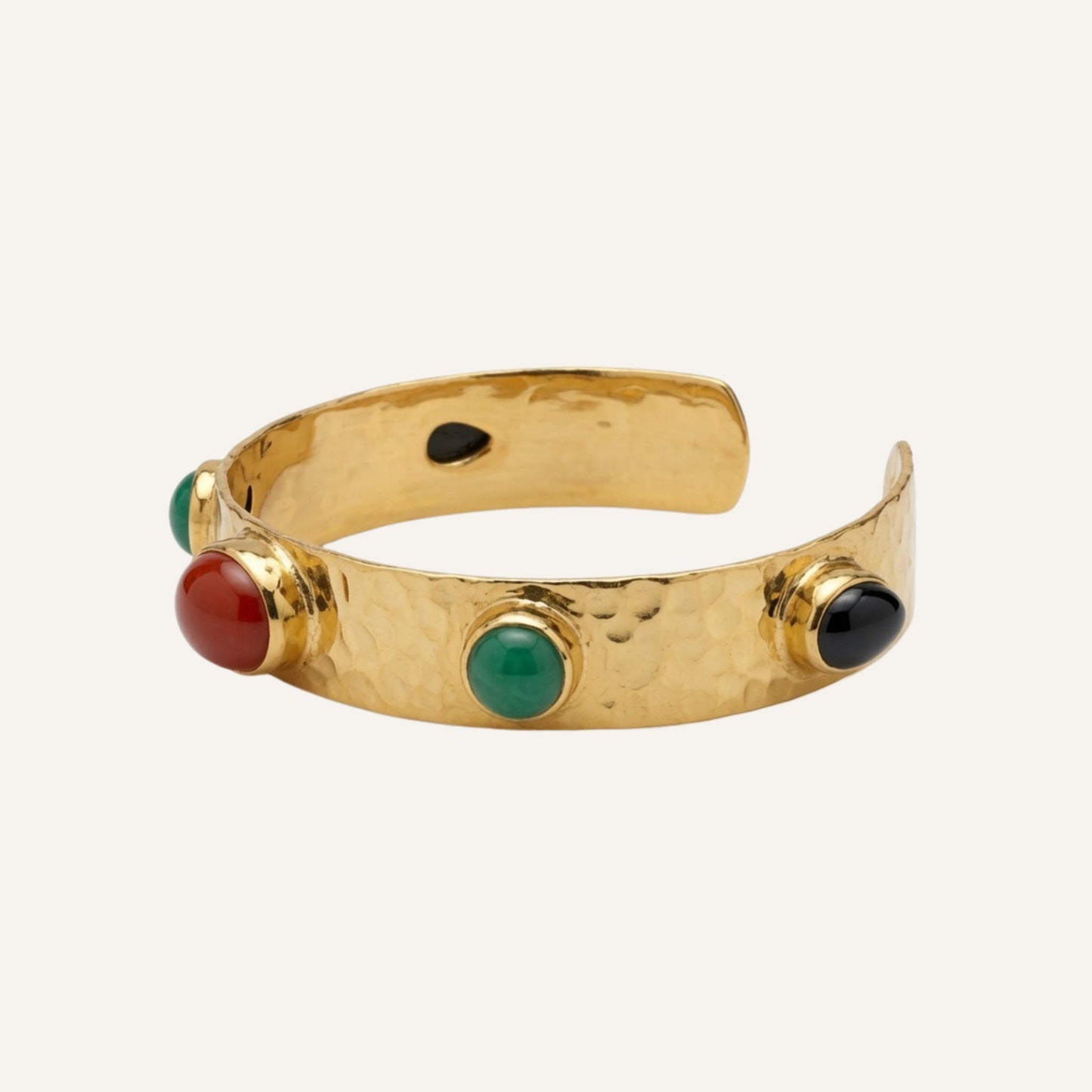 Bracelet jonc ouvert et pierres naturelles - Attica