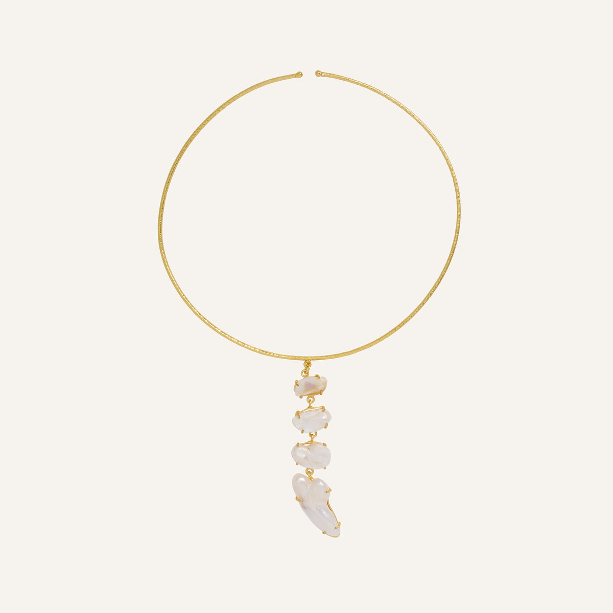 Collier torque et Perles Baroques pendantes - Kalypso