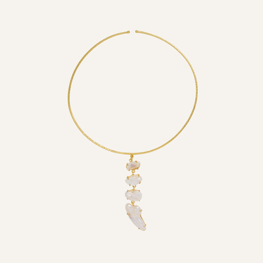Collier torque et Perles Baroques pendantes - Kalypso