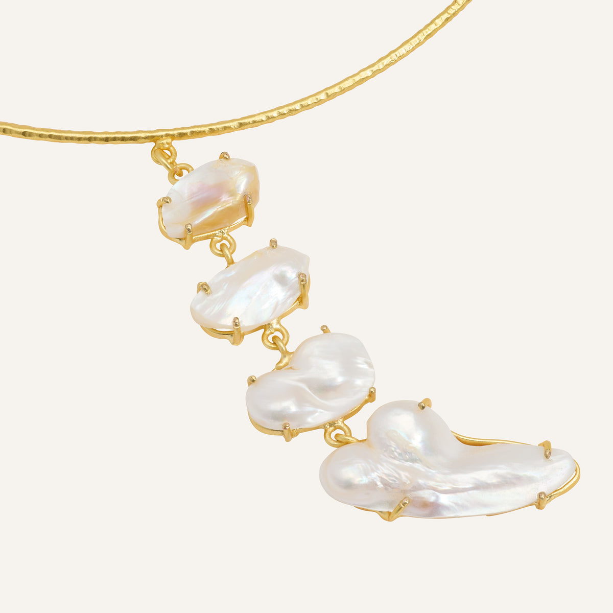 Collier torque et Perles Baroques pendantes - Kalypso