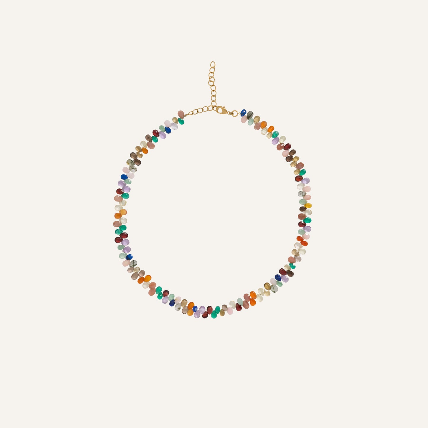 Collier pierres fines Multicolores à Briolette Arc-en-ciel - Candy