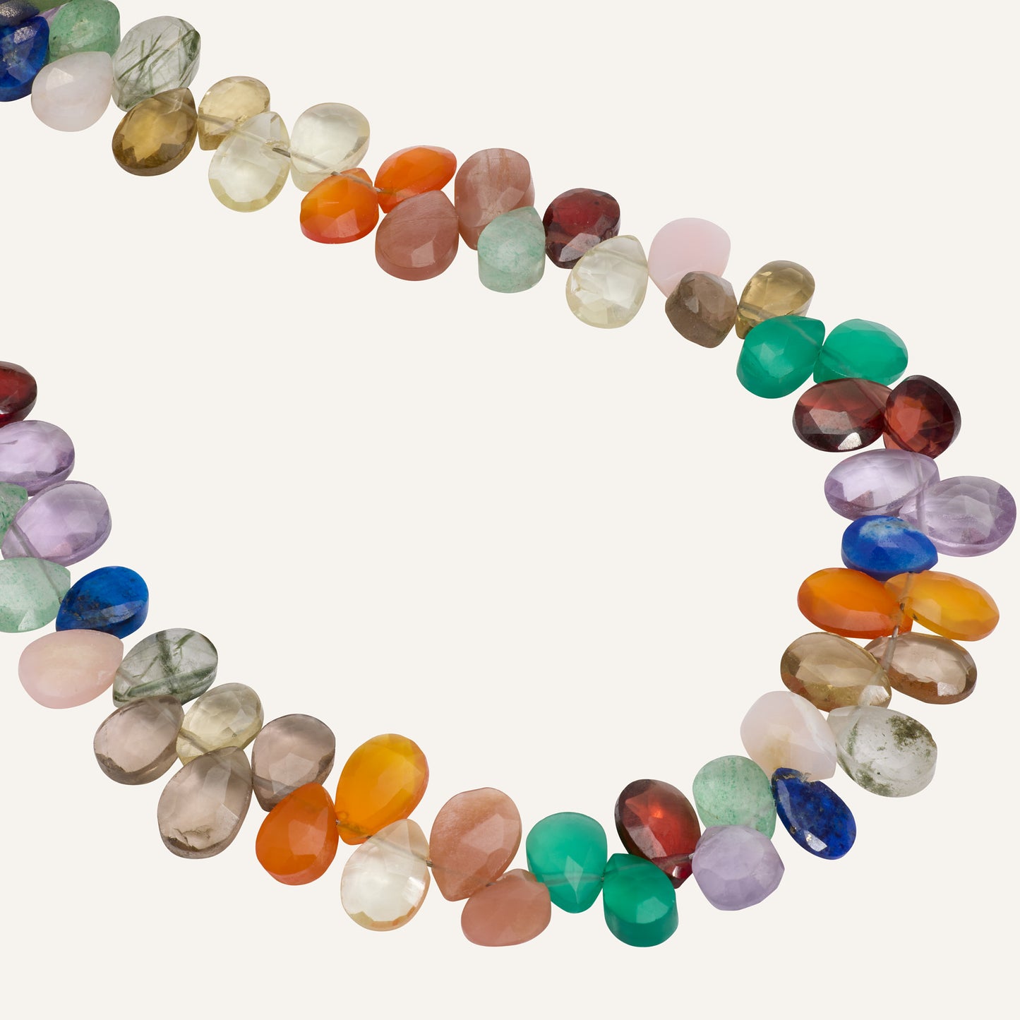 Collier pierres fines Multicolores à Briolette Arc-en-ciel - Candy
