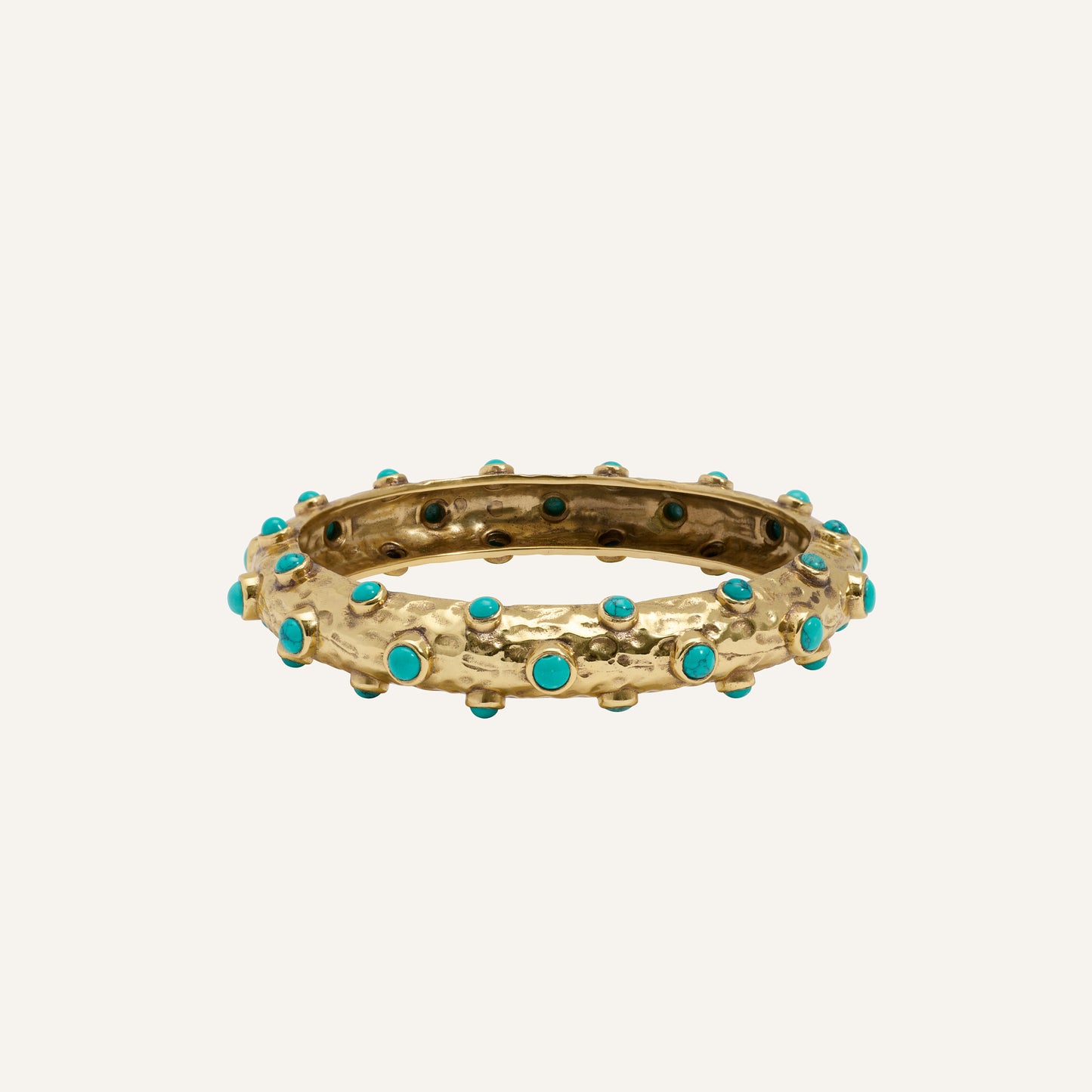 Bracelet jonc cabochons Turquoise - Aqua