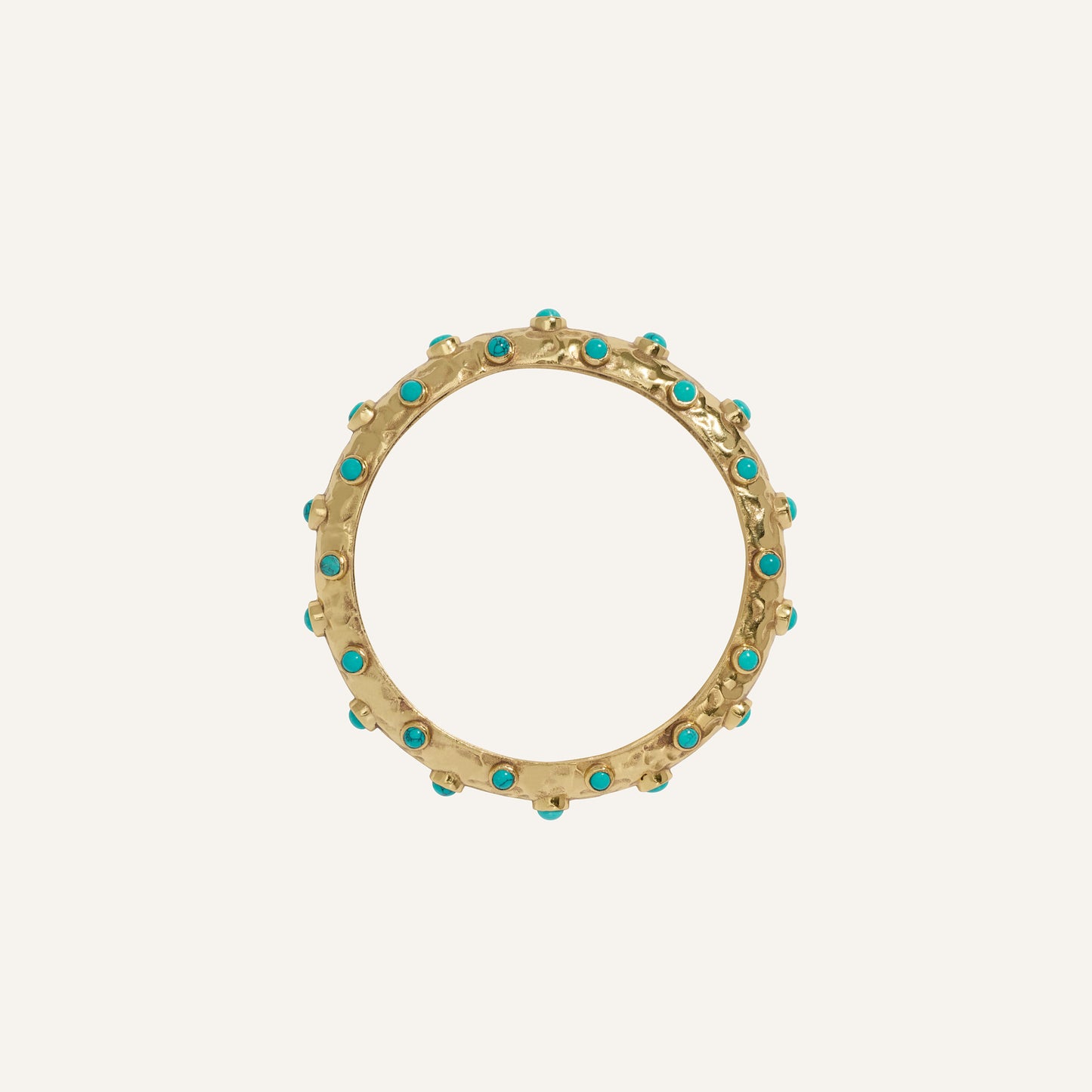 Bracelet jonc cabochons Turquoise - Aqua