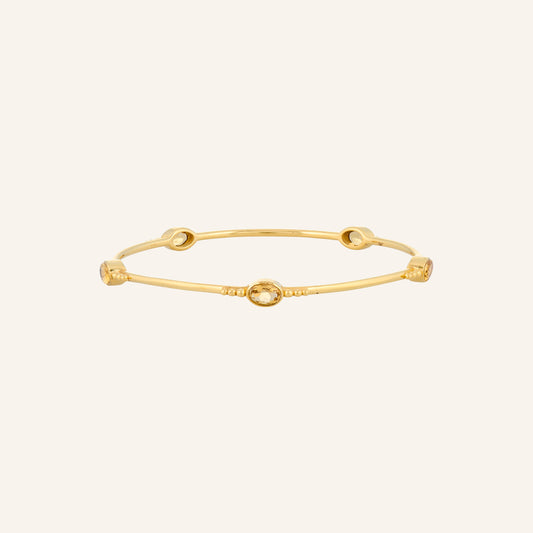 Bracelet jonc pierre Citrine - Gina