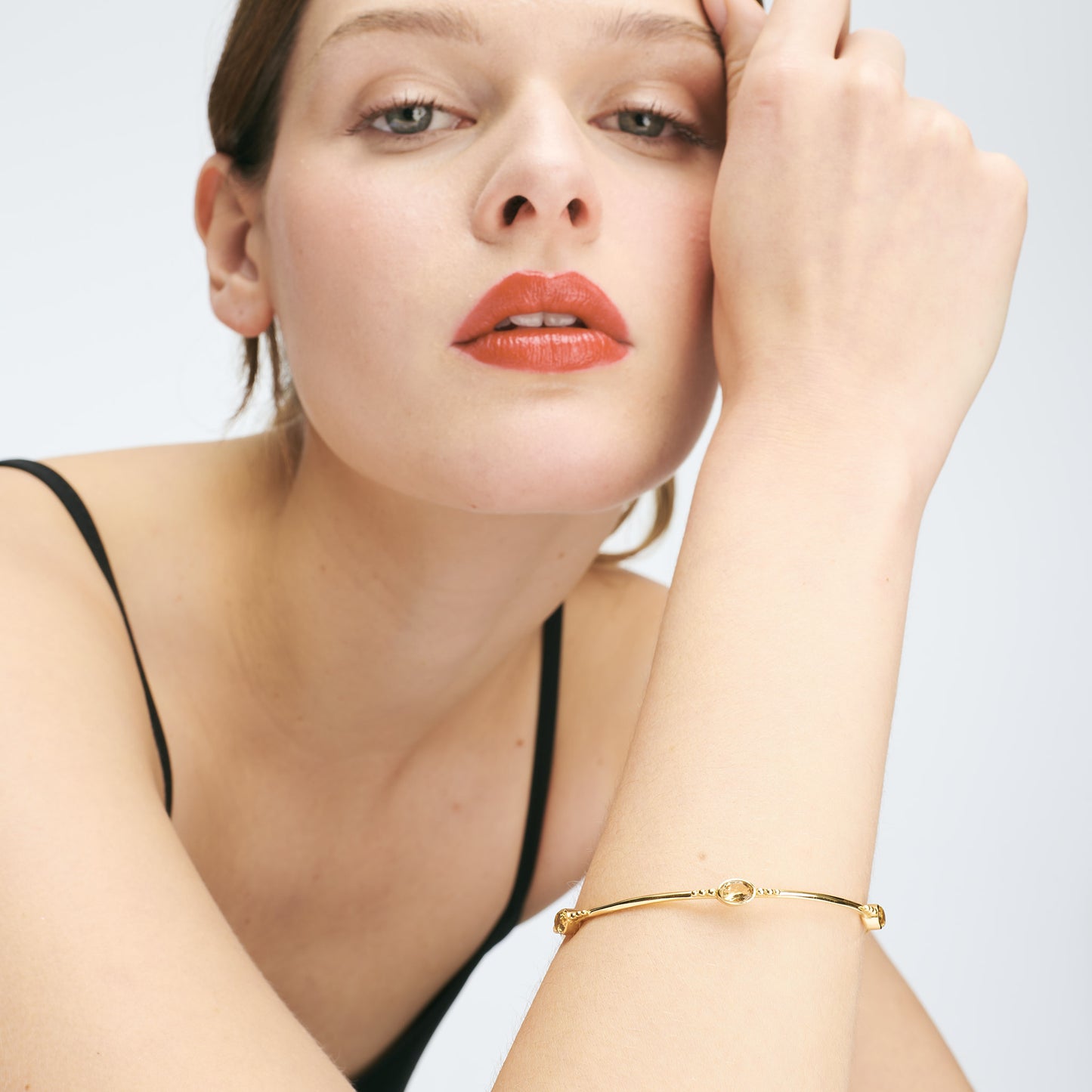 Bracelet jonc pierre Citrine - Gina