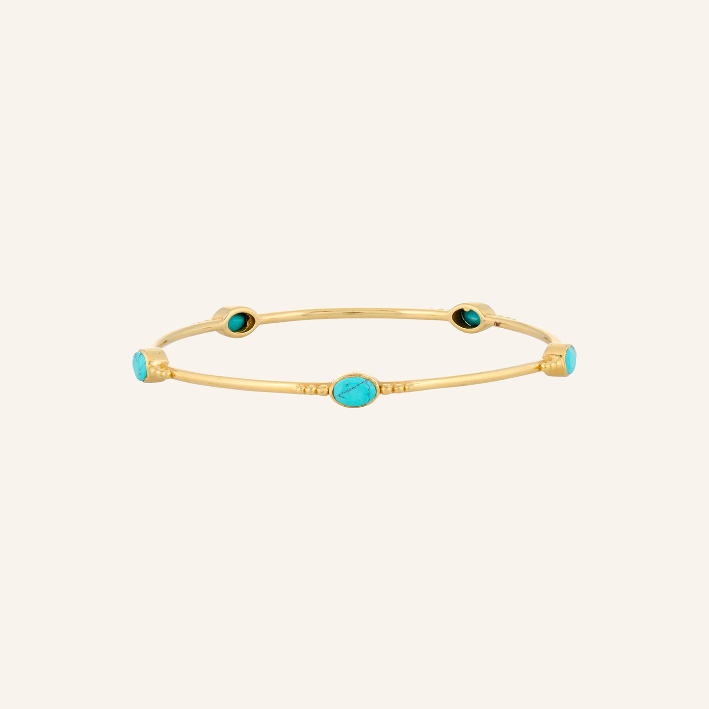 Bracelet jonc pierre Turquoise - Gina