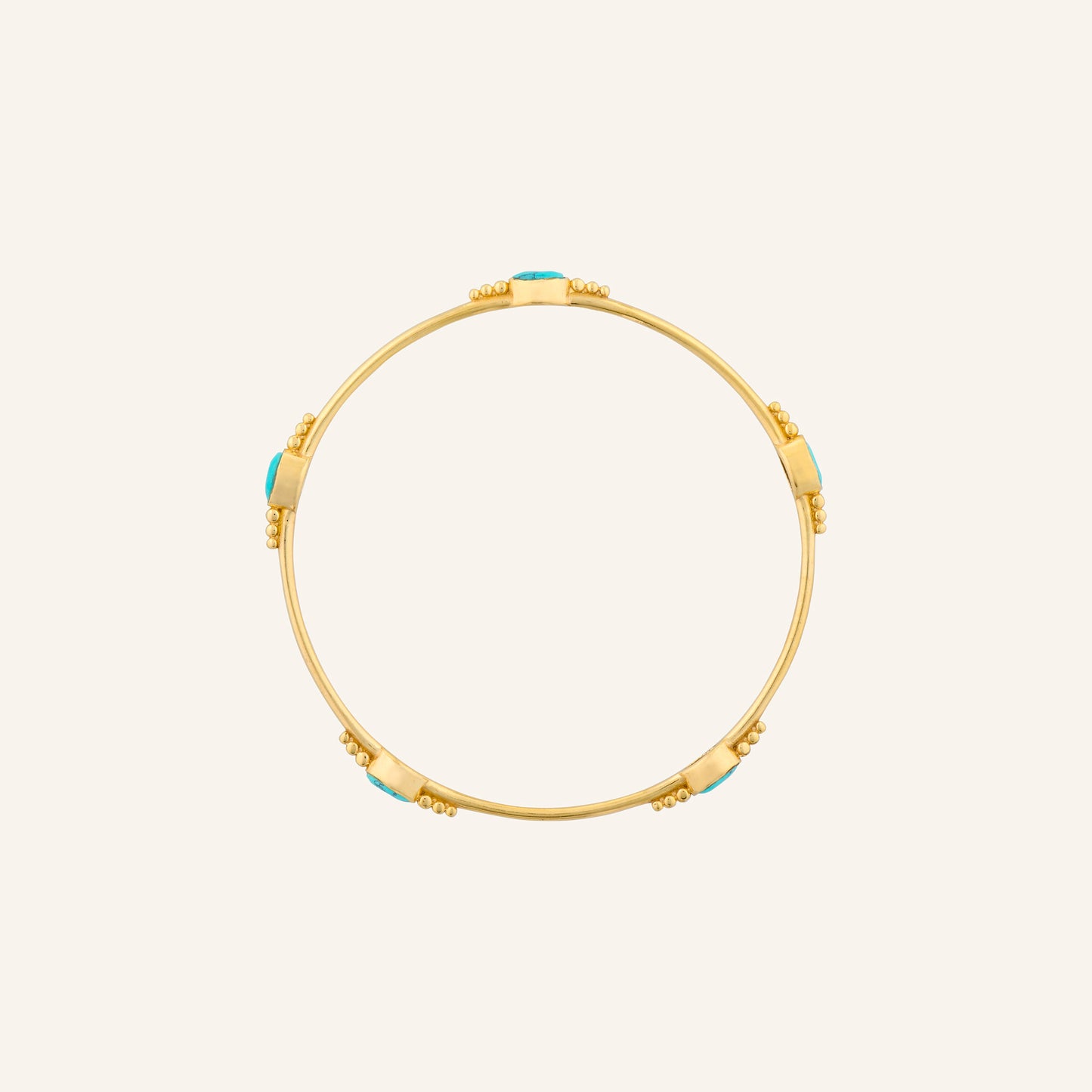 Bracelet jonc pierre Turquoise - Gina