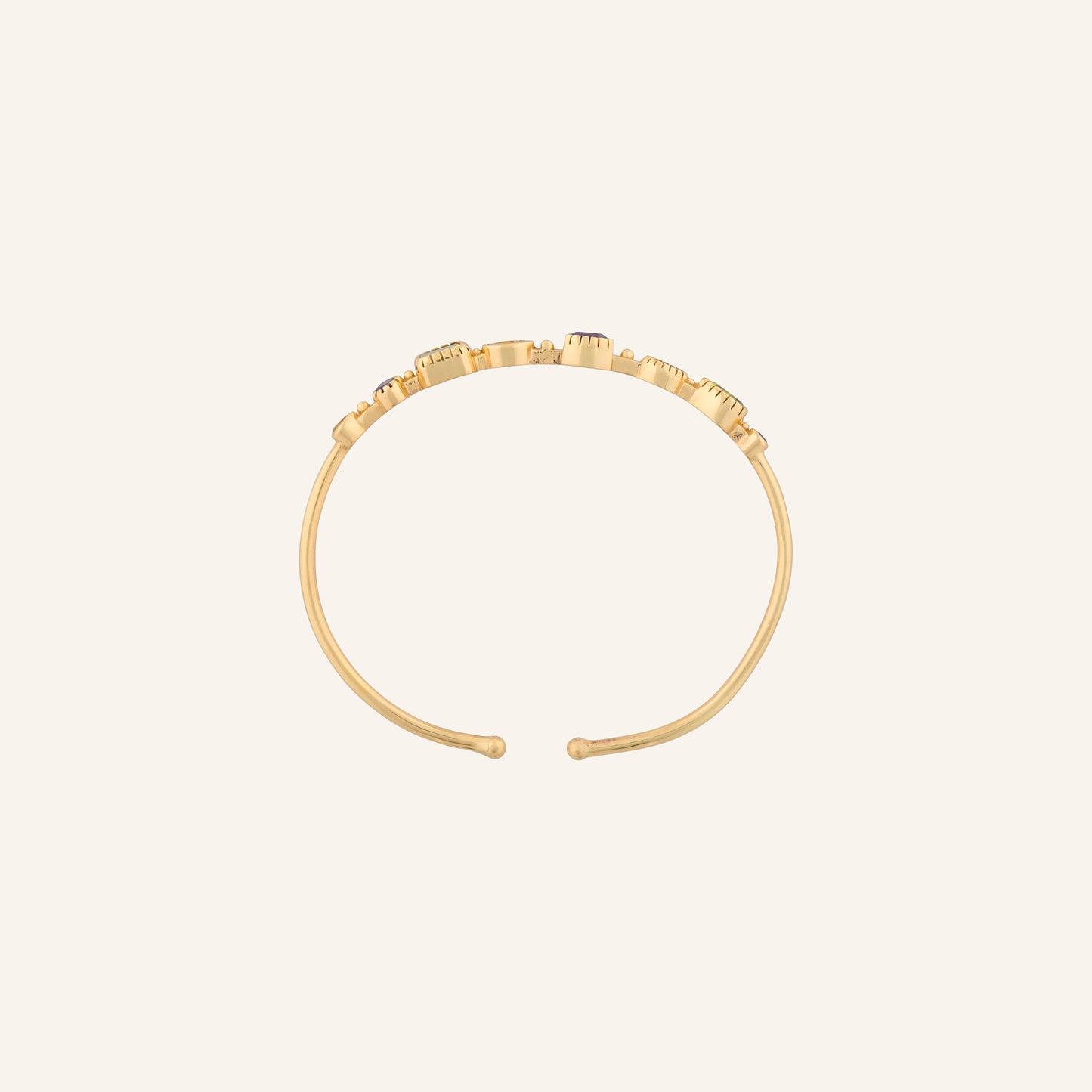 Bracelet Jonc Femme Pierres Fines Péridot/Améthyste/Citrine - Céleste