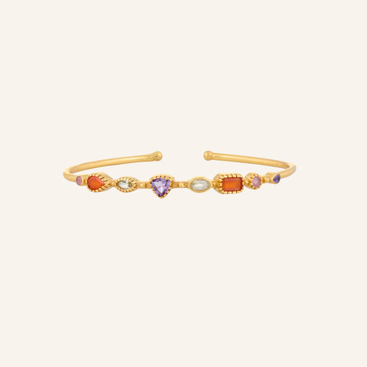 Bracelet jonc ancien en or rose et perles Bracelet jonc ancien en or rose et perles
