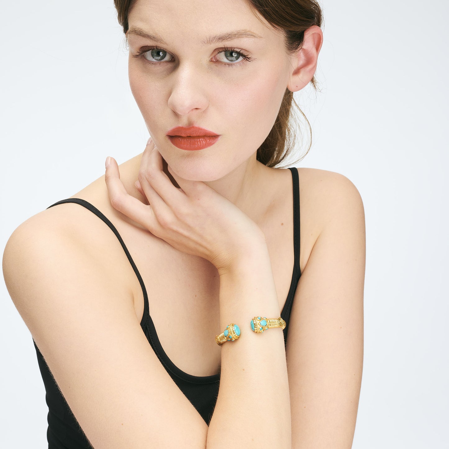 Bracelet jonc indien Turquoise - Dolki