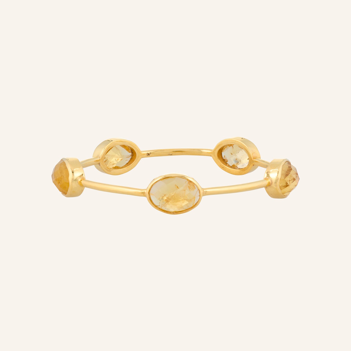Bracelet jonc doré Citrine - Gisella