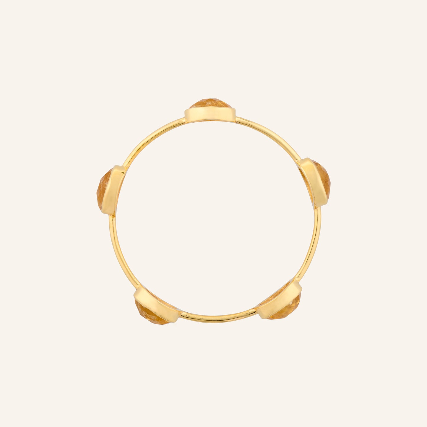 Bracelet jonc doré Citrine - Gisella