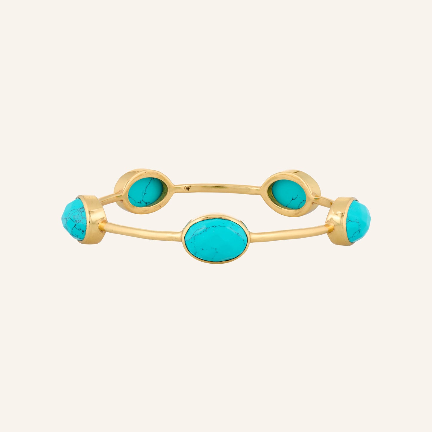 Bracelet jonc doré Turquoise - Gisella