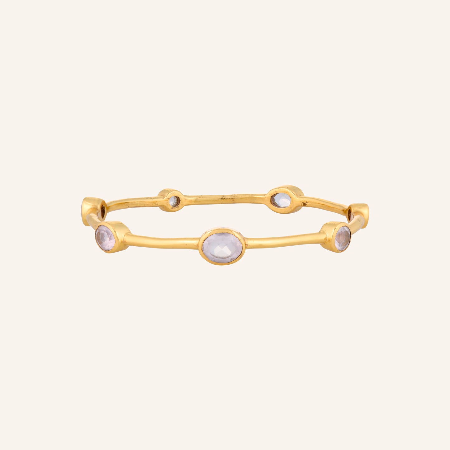 Bracelet jonc Quartz rose - Gloria