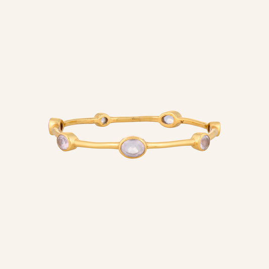 Bracelet jonc Quartz rose - Gloria