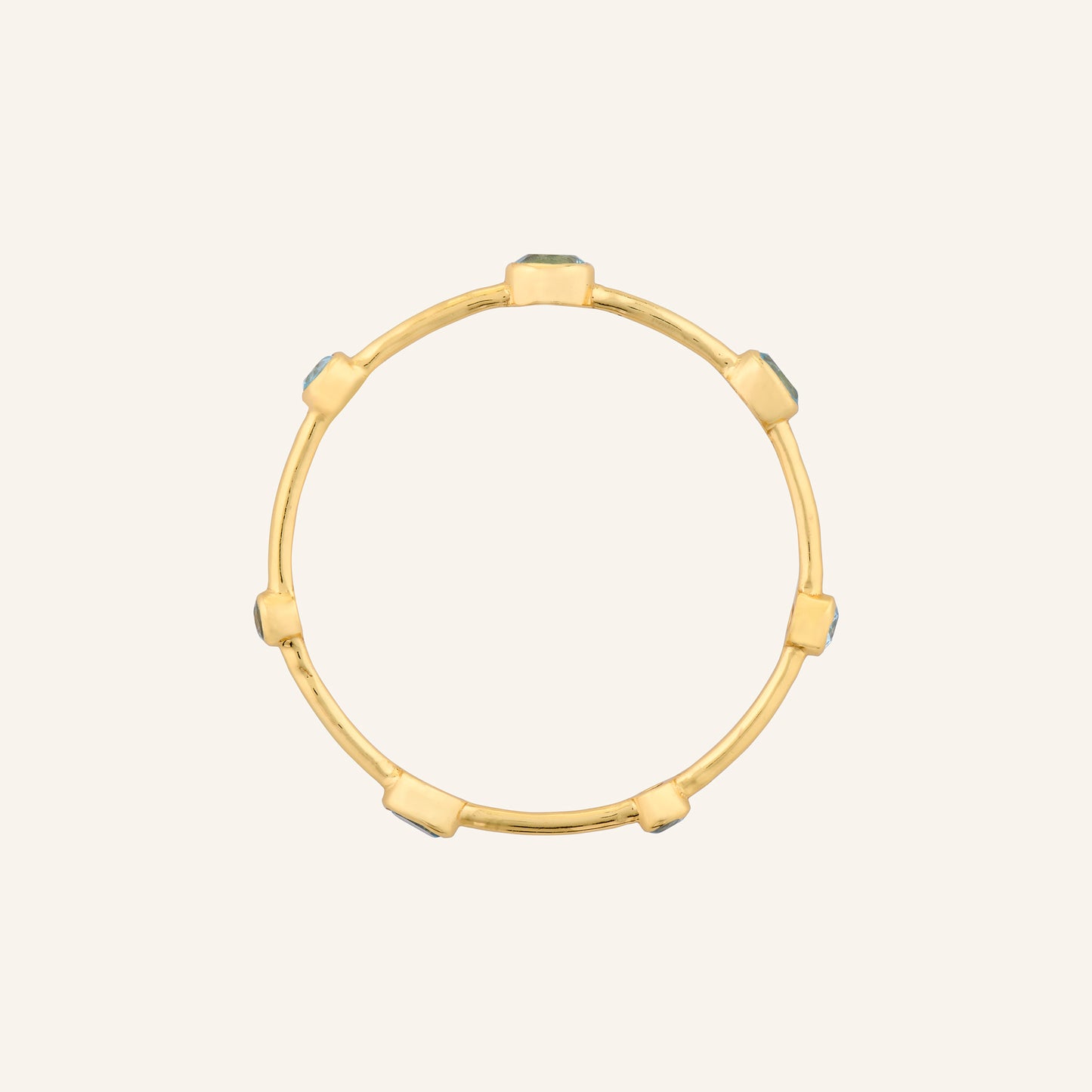 Bracelet jonc Topaze Bleu - Gloria