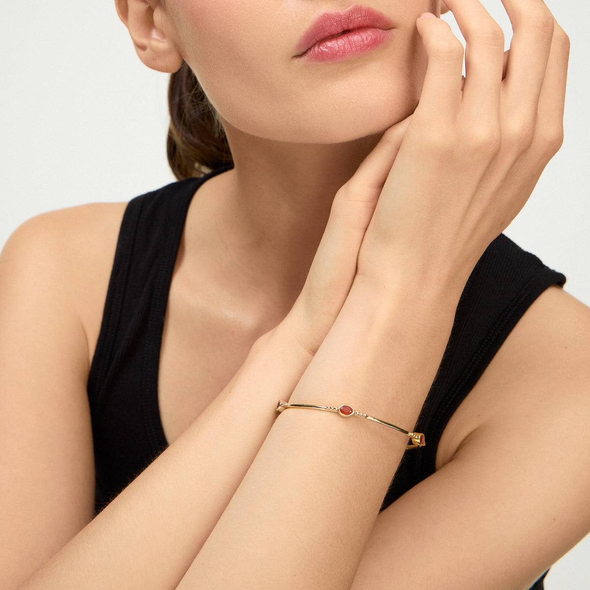 Bracelet jonc Cornaline - Gina