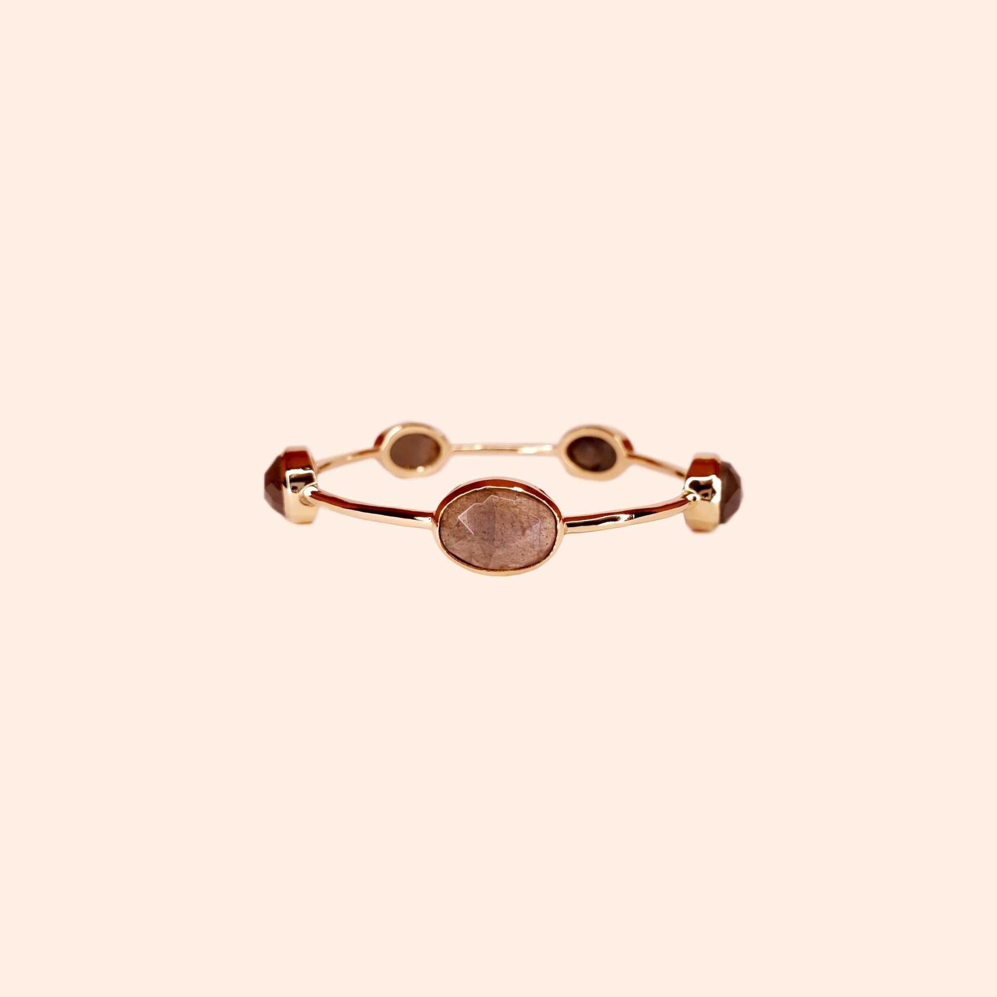 Bracelet jonc doré Labradorite - Gisella-Marialla-Bijoux
