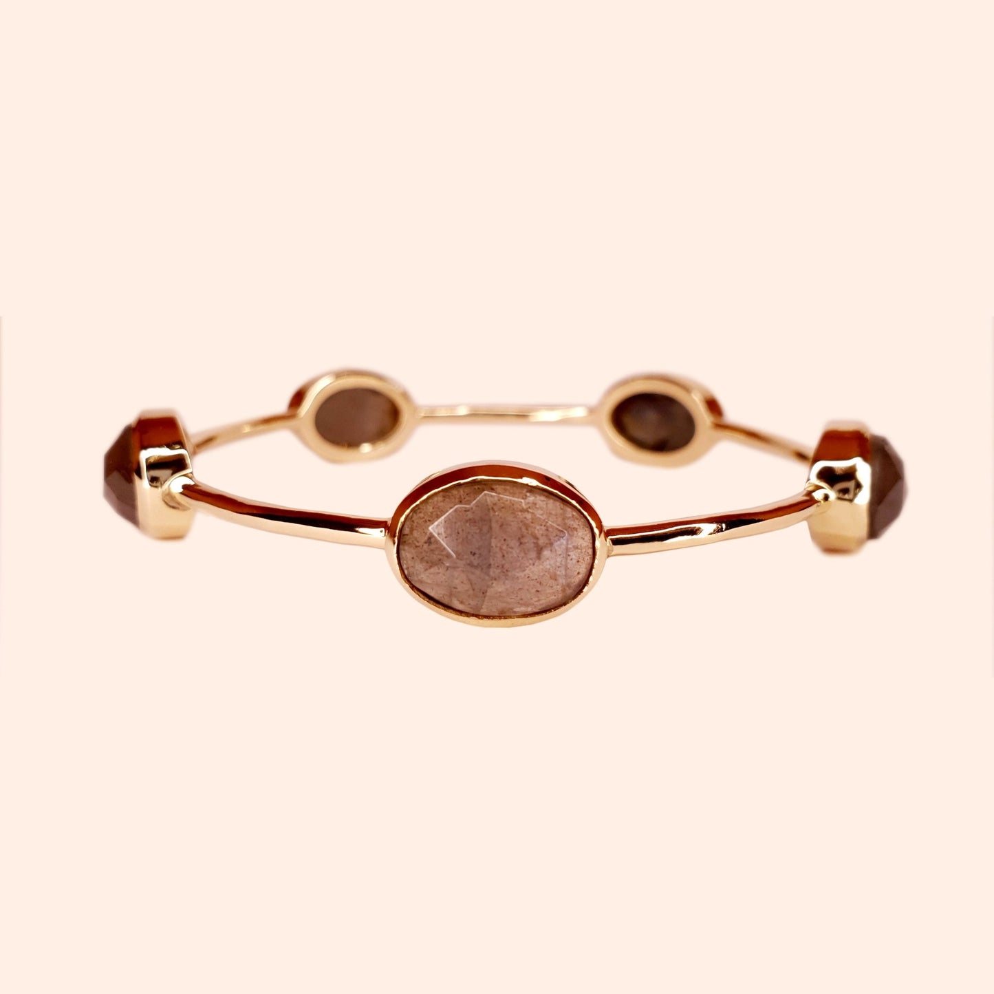 Bracelet jonc doré Labradorite - Gisella-Marialla-Bijoux