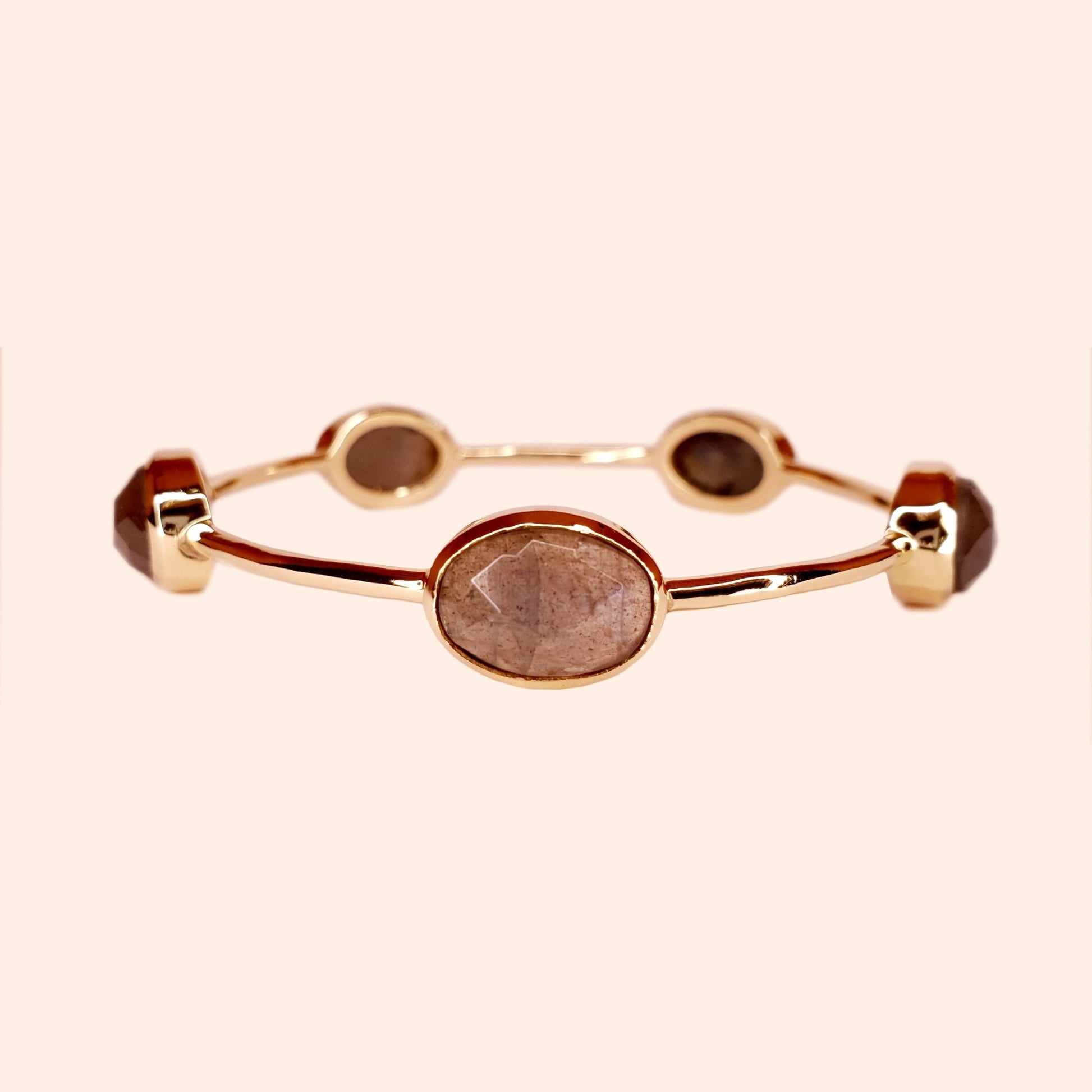 Bracelet jonc doré Labradorite - Gisella-Marialla-Bijoux