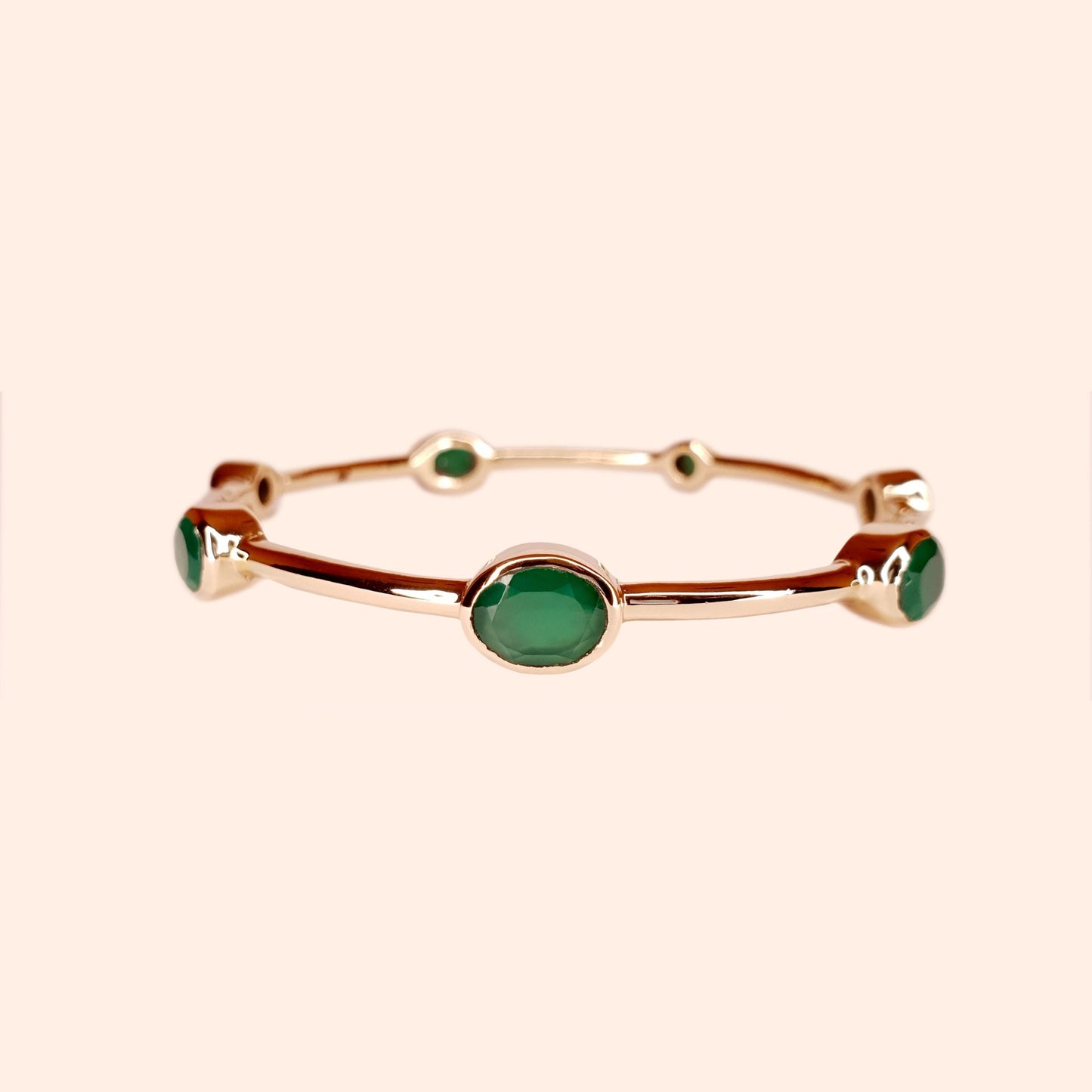 Bracelet jonc femme Onyx vert - Gloria-Marialla-Bijoux