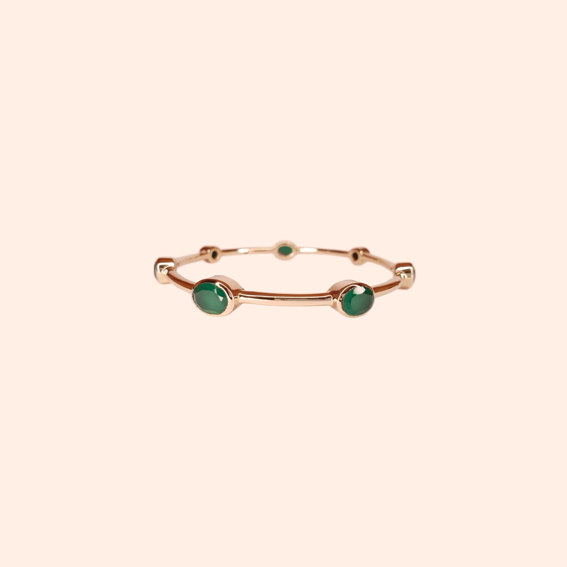 Bracelet jonc femme Onyx vert - Gloria-Marialla-Bijoux