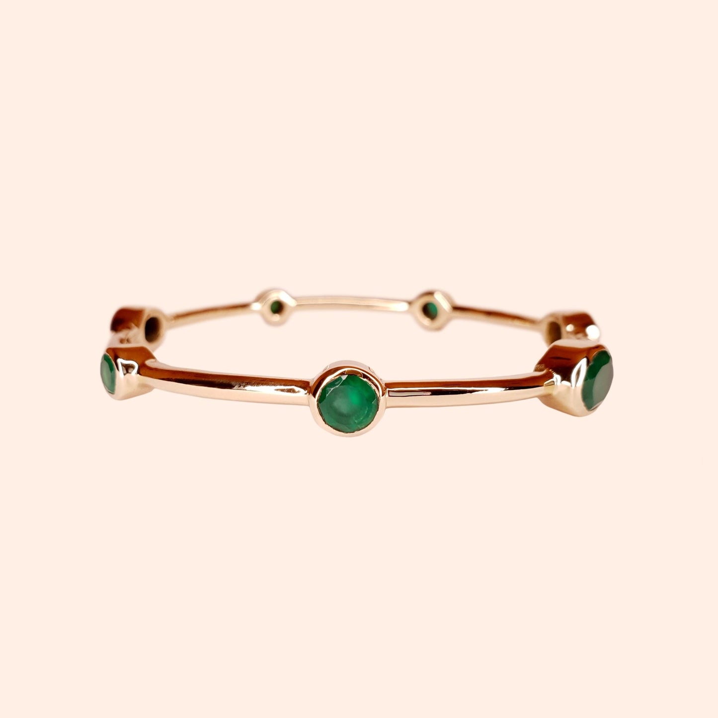 Bracelet jonc femme Onyx vert - Gloria-Marialla-Bijoux