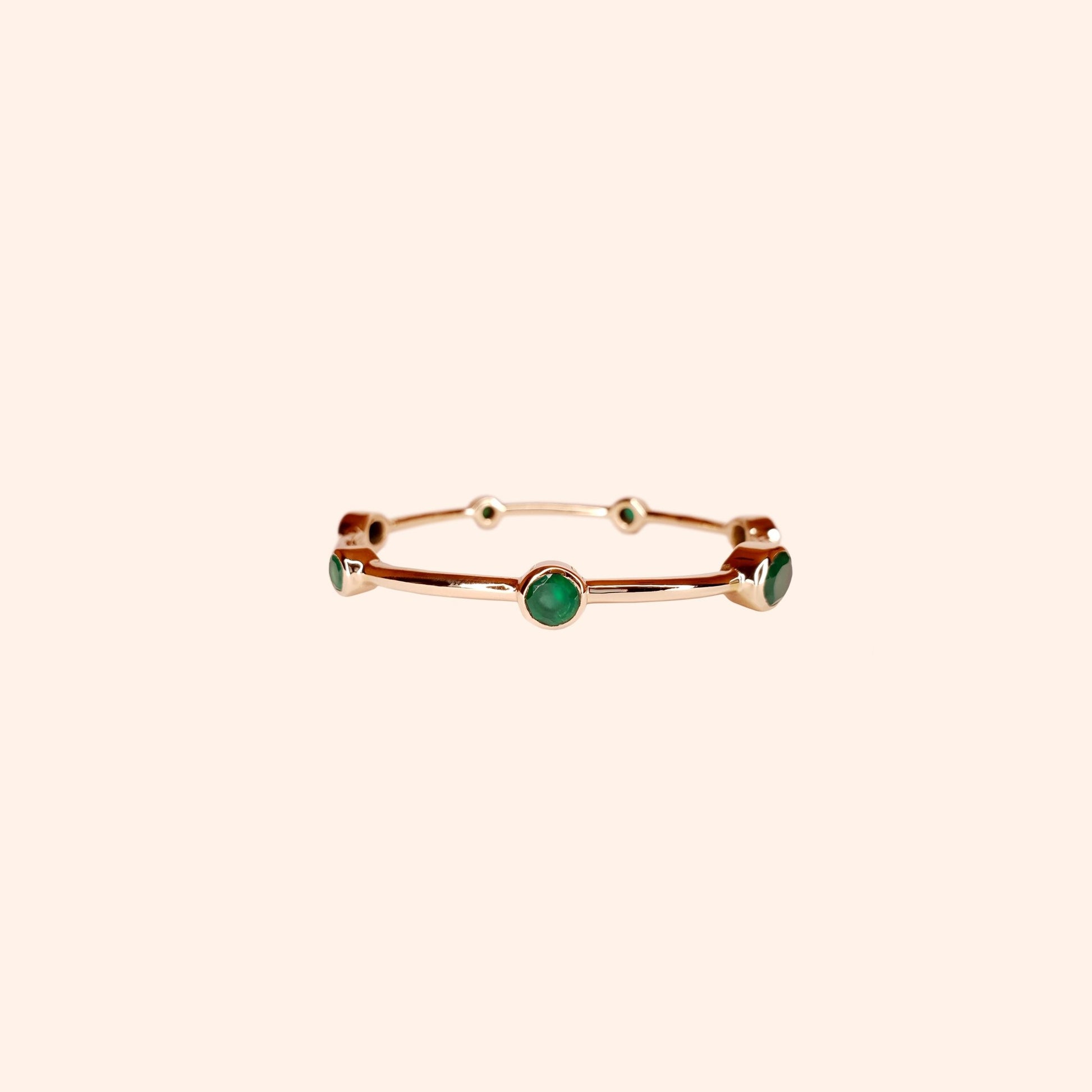 Bracelet jonc femme Onyx vert - Gloria-Marialla-Bijoux