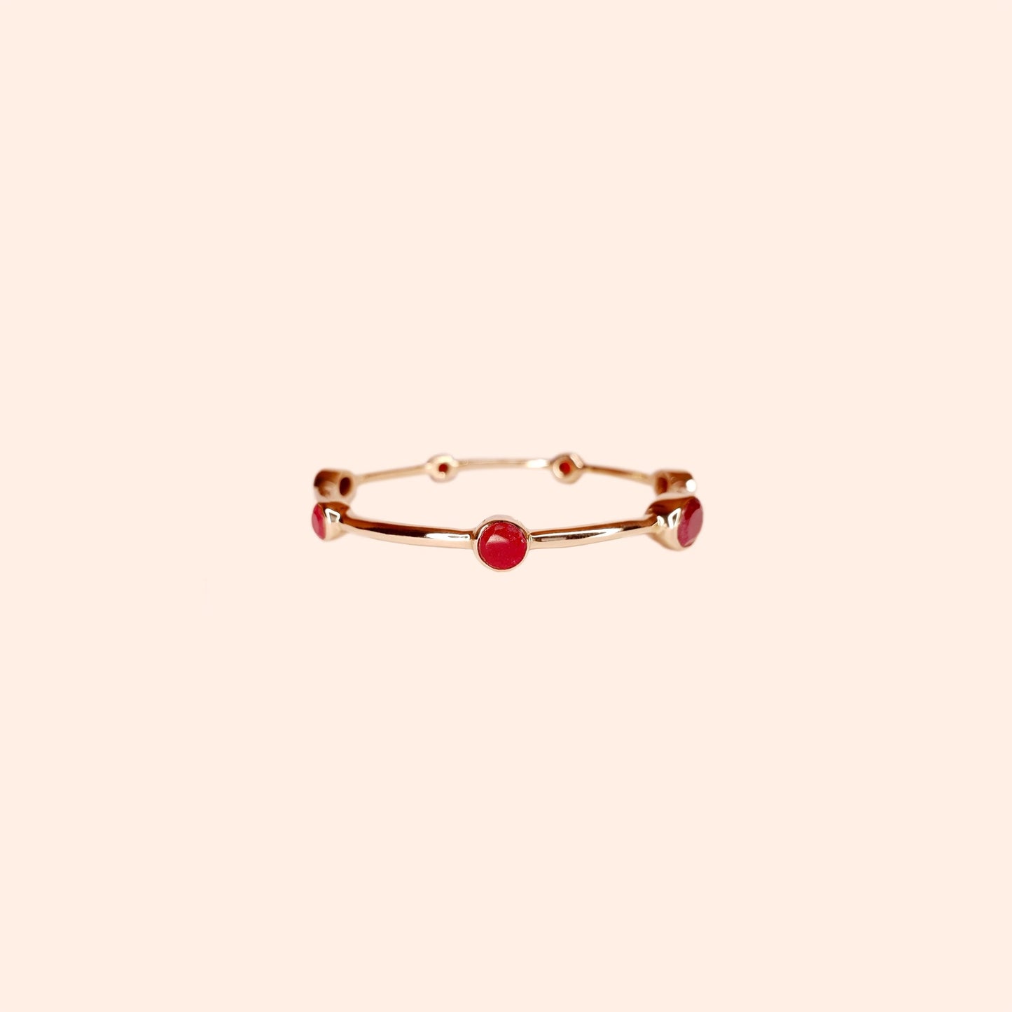 Bracelet jonc femme Rubis rose - Gloria-Marialla-Bijoux