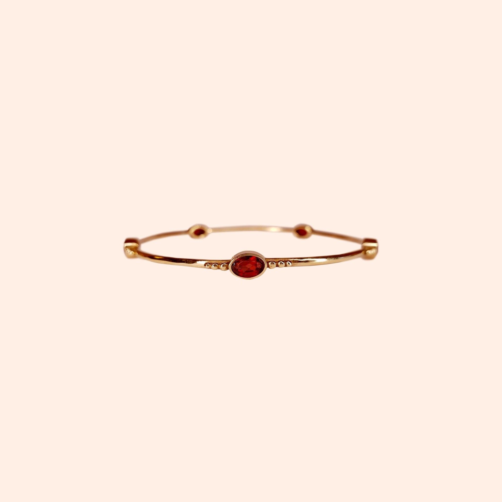 Bracelet jonc Grenat rouge - Gina-Marialla-Bijoux