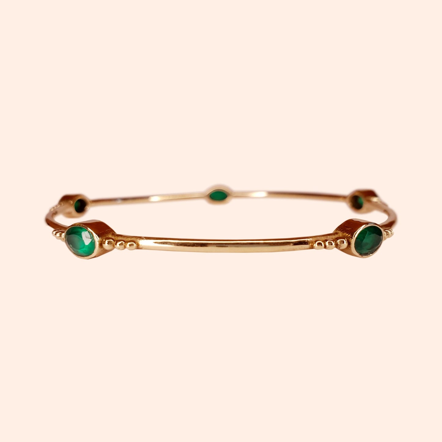 Bracelet jonc Onyx vert - Gina-Marialla-Bijoux